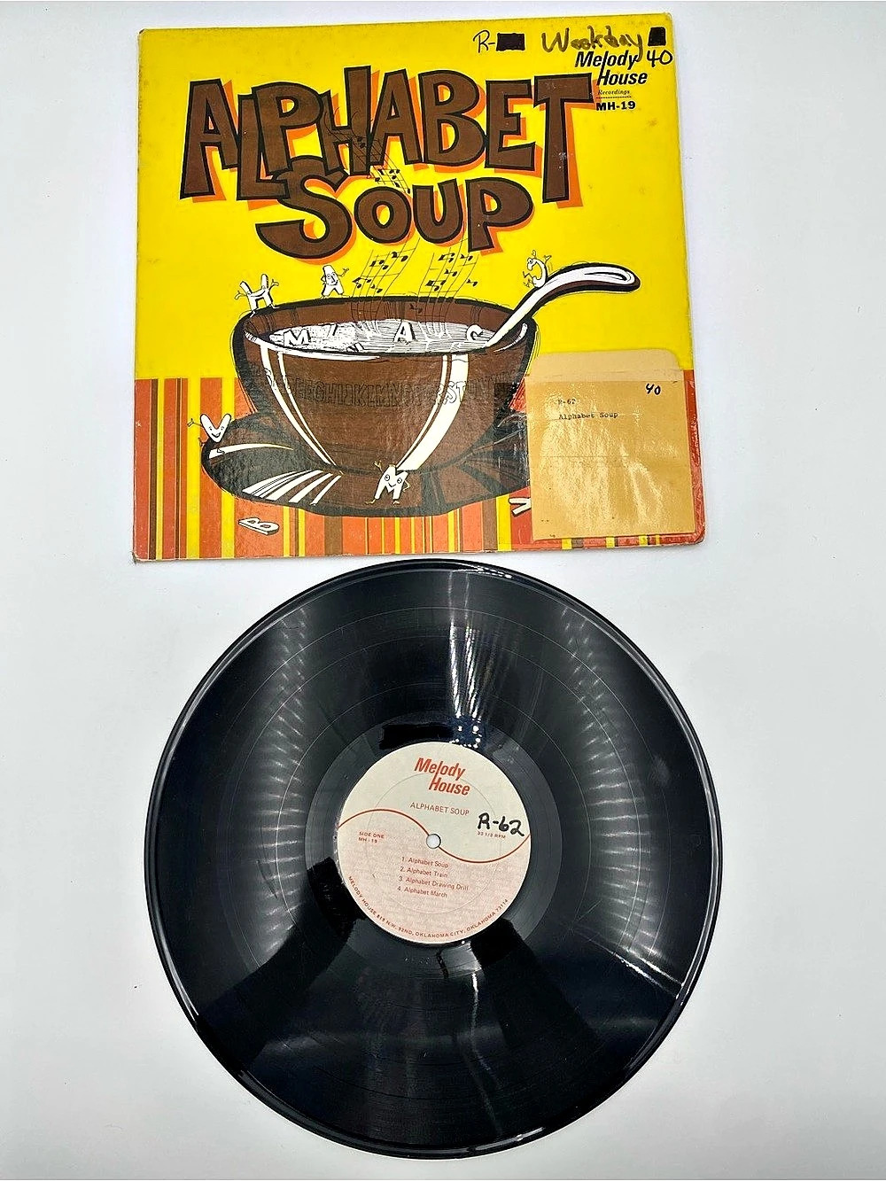 Melody House Alphabet Soup Children's Vinyl Record Yellow & Black